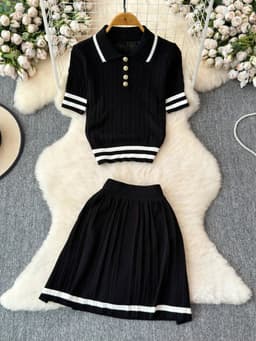 Soft Knitted Sweater Skirt Set 4